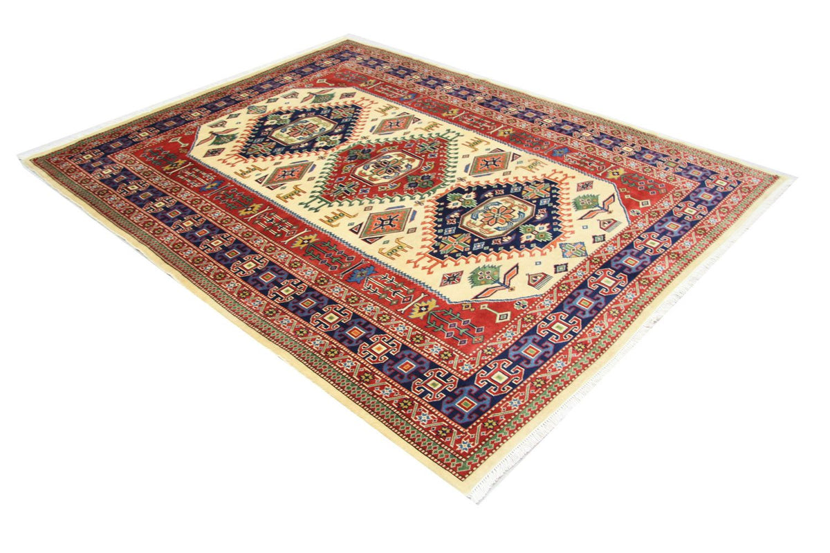 Alfombra afgana - 194 x 146 cm - beige