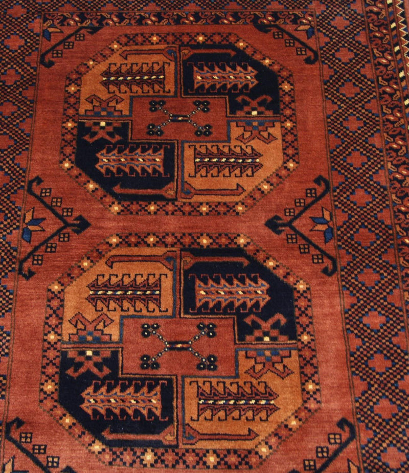 Alfombra afgana - 142 x 104 cm - marrón