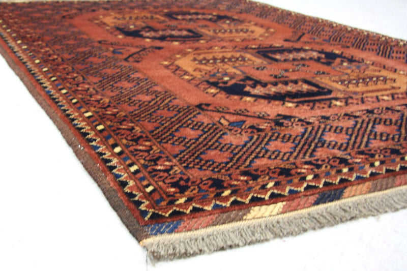 Alfombra afgana - 142 x 104 cm - marrón