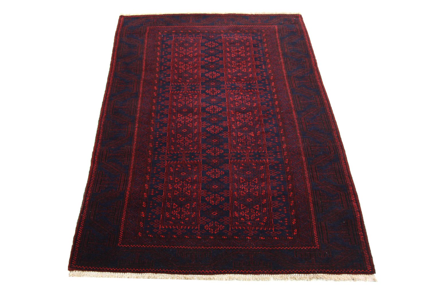 Alfombra afgana - 155 x 100 cm - rojo