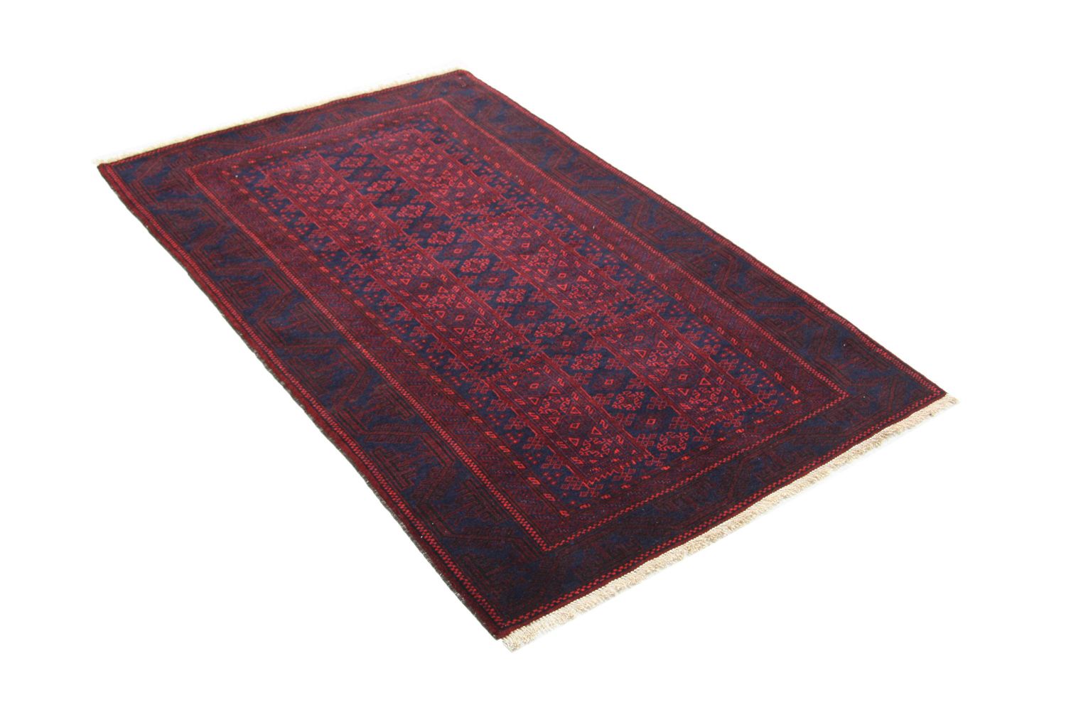 Alfombra afgana - 155 x 100 cm - rojo