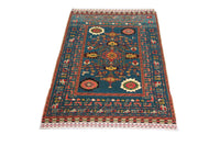 Alfombra afgana - 182 x 123 cm - azul