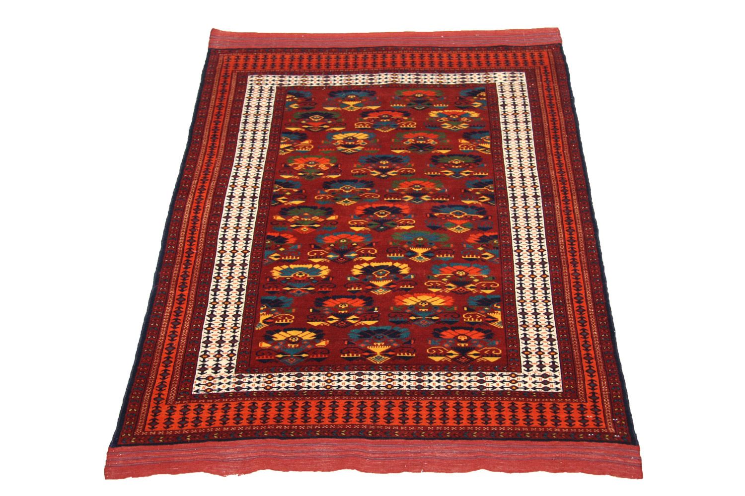 Alfombra afgana - 160 x 130 cm - óxido