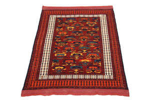 Alfombra afgana - 160 x 130 cm - óxido