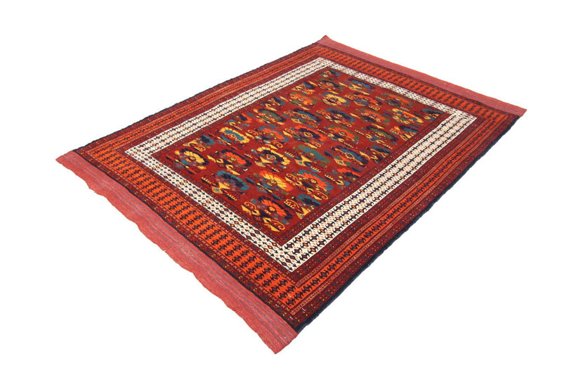 Alfombra afgana - 160 x 130 cm - óxido