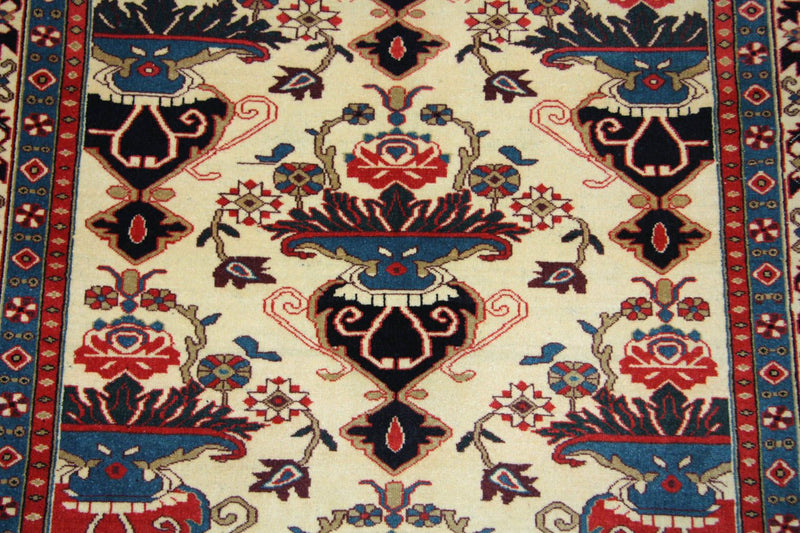 Alfombra afgana - 135 x 114 cm - beige