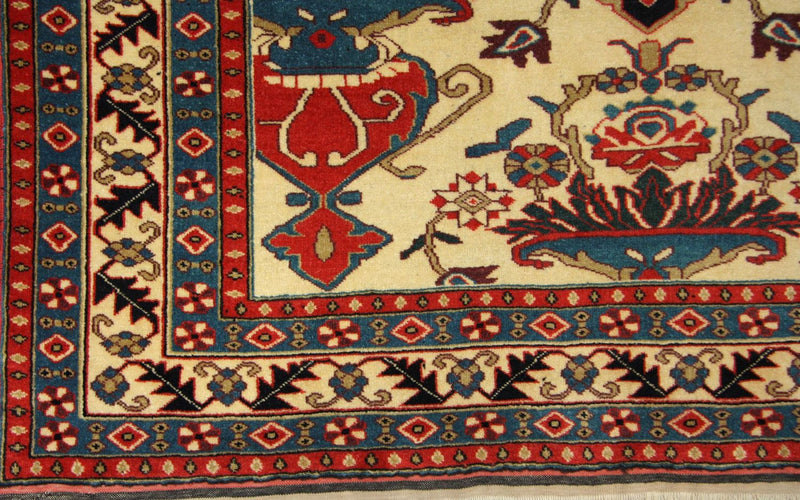 Alfombra afgana - 135 x 114 cm - beige