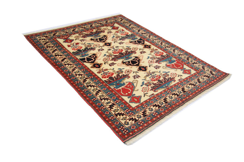 Alfombra afgana - 135 x 114 cm - beige