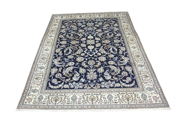 Alfombra persa - Nain - 334 x 245 cm - azul oscuro