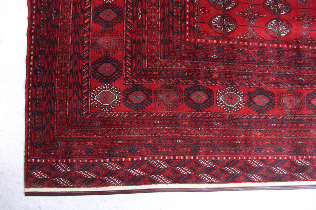 Alfombra afgana - Bukhara - 338 x 258 cm - rojo