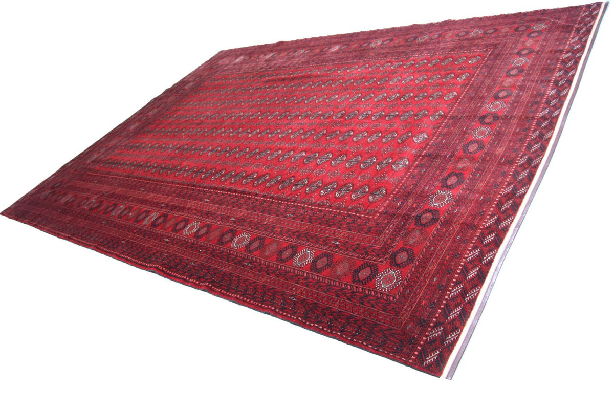 Alfombra afgana - Bukhara - 338 x 258 cm - rojo