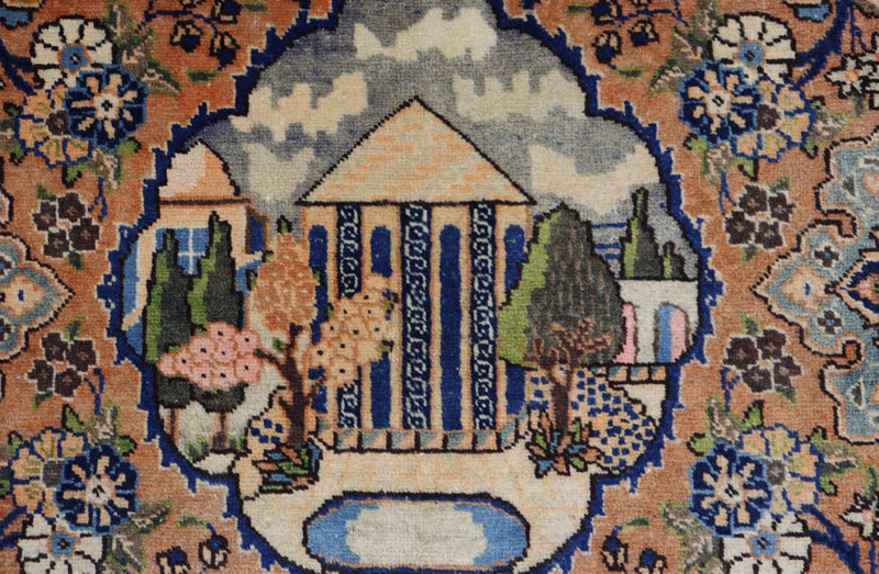 Alfombra persa - Tabriz - 186 x 133 cm - azul