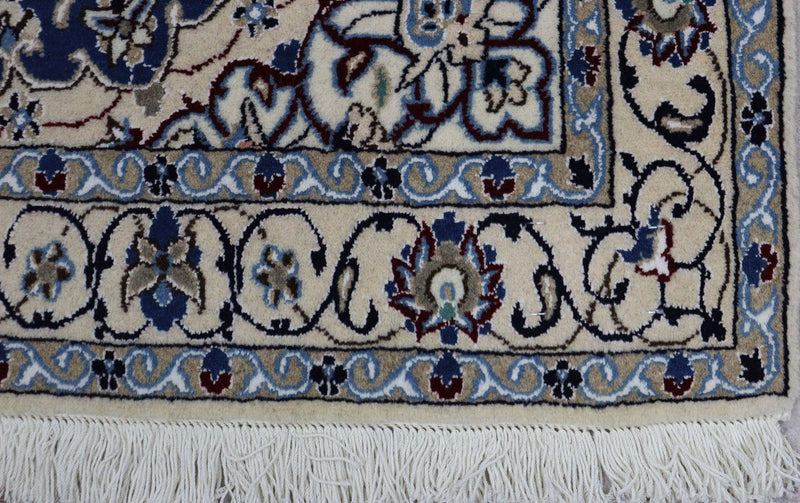 Alfombra de pasillo Alfombra Persa - Nain - Real - 180 x 106 cm - azul oscuro