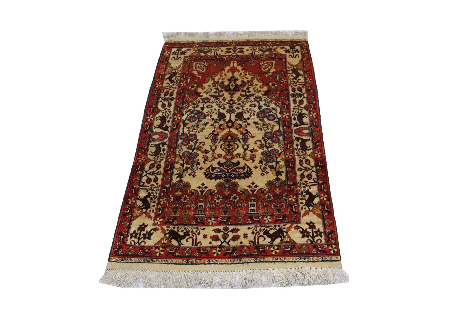 Alfombra afgana - 197 x 113 cm - beige