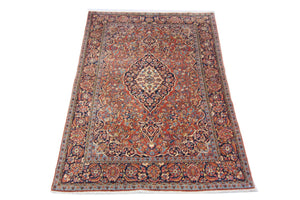 Alfombra persa - Keshan - 212 x 130 cm - marrón