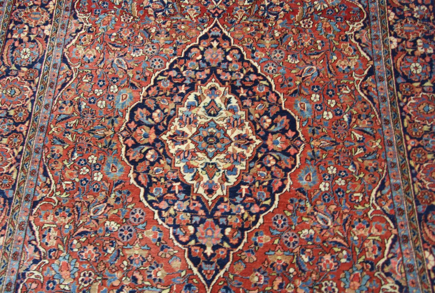 Alfombra persa - Keshan - 212 x 130 cm - marrón