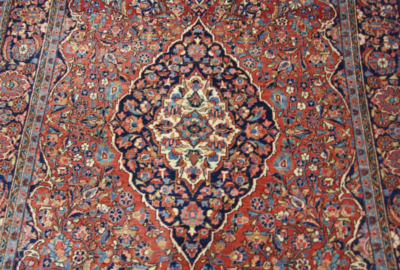 Alfombra persa - Keshan - 212 x 130 cm - marrón