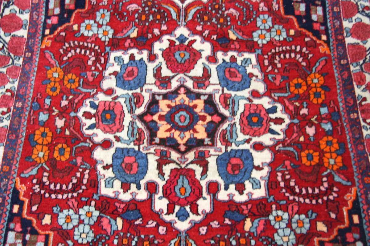 Alfombra persa - Bidjar - 160 x 110 cm - rojo