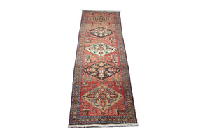 Alfombra de pasillo Alfombra persa - Nómada - 340 x 102 cm - rojo
