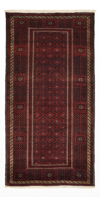 Alfombra de pasillo Alfombra Belutsch - 203 x 101 cm - rojo oscuro
