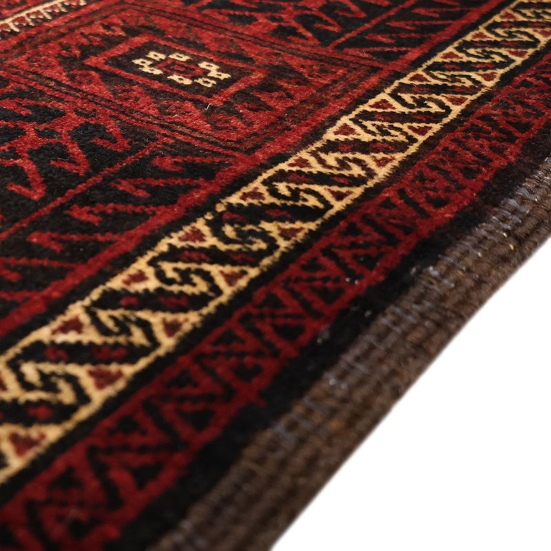 Alfombra de pasillo Alfombra Belutsch - 203 x 101 cm - rojo oscuro