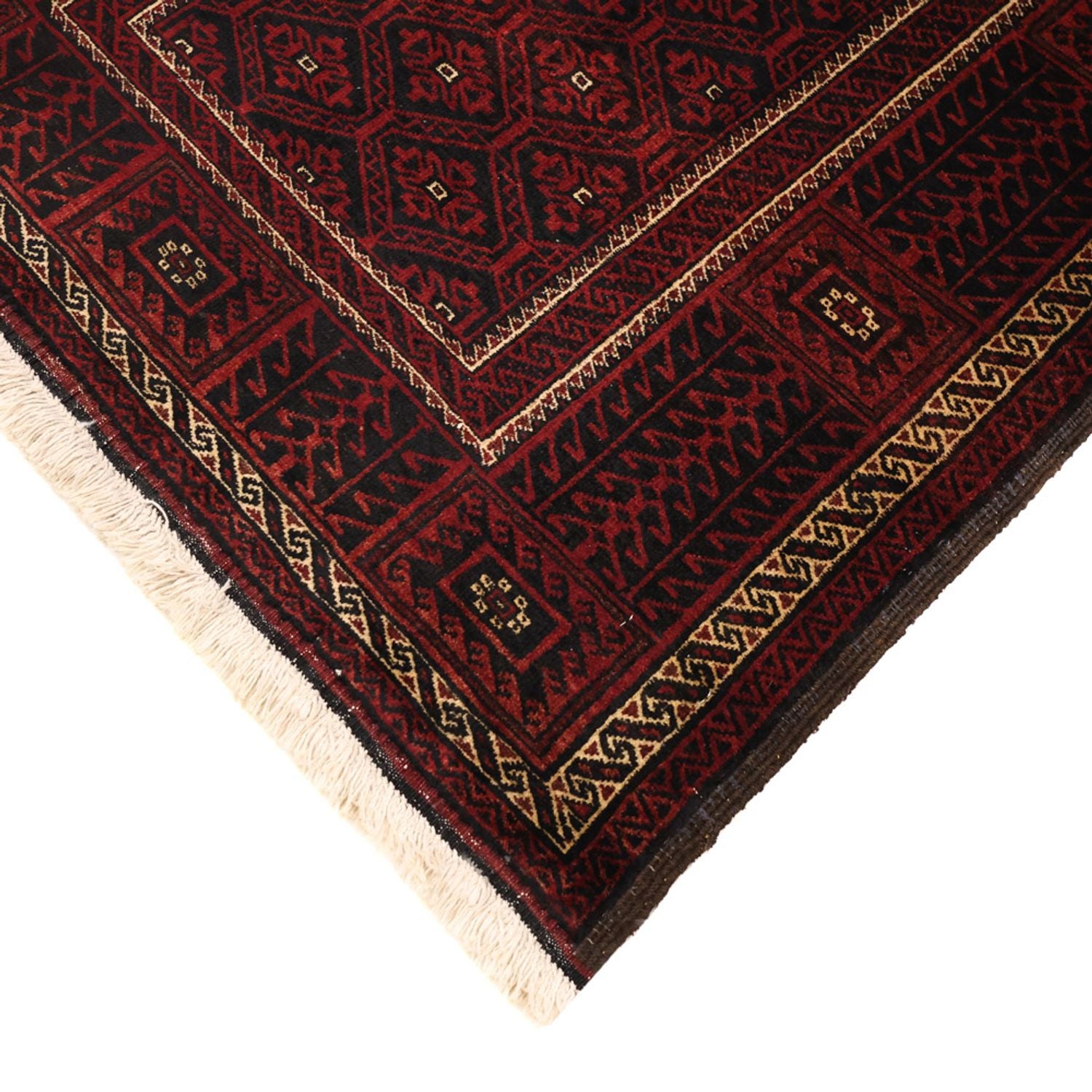 Alfombra de pasillo Alfombra Belutsch - 203 x 101 cm - rojo oscuro