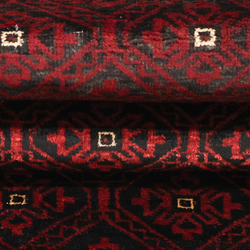 Alfombra de pasillo Alfombra Belutsch - 203 x 101 cm - rojo oscuro
