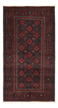 Alfombra de pasillo Alfombra Belutsch - 193 x 104 cm - rojo oscuro