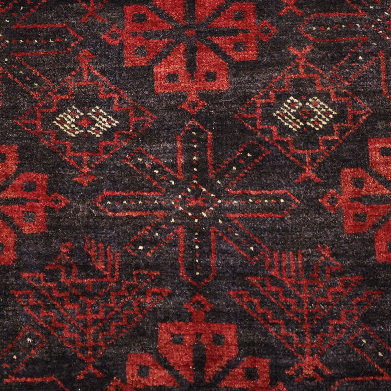 Alfombra de pasillo Alfombra Belutsch - 193 x 104 cm - rojo oscuro