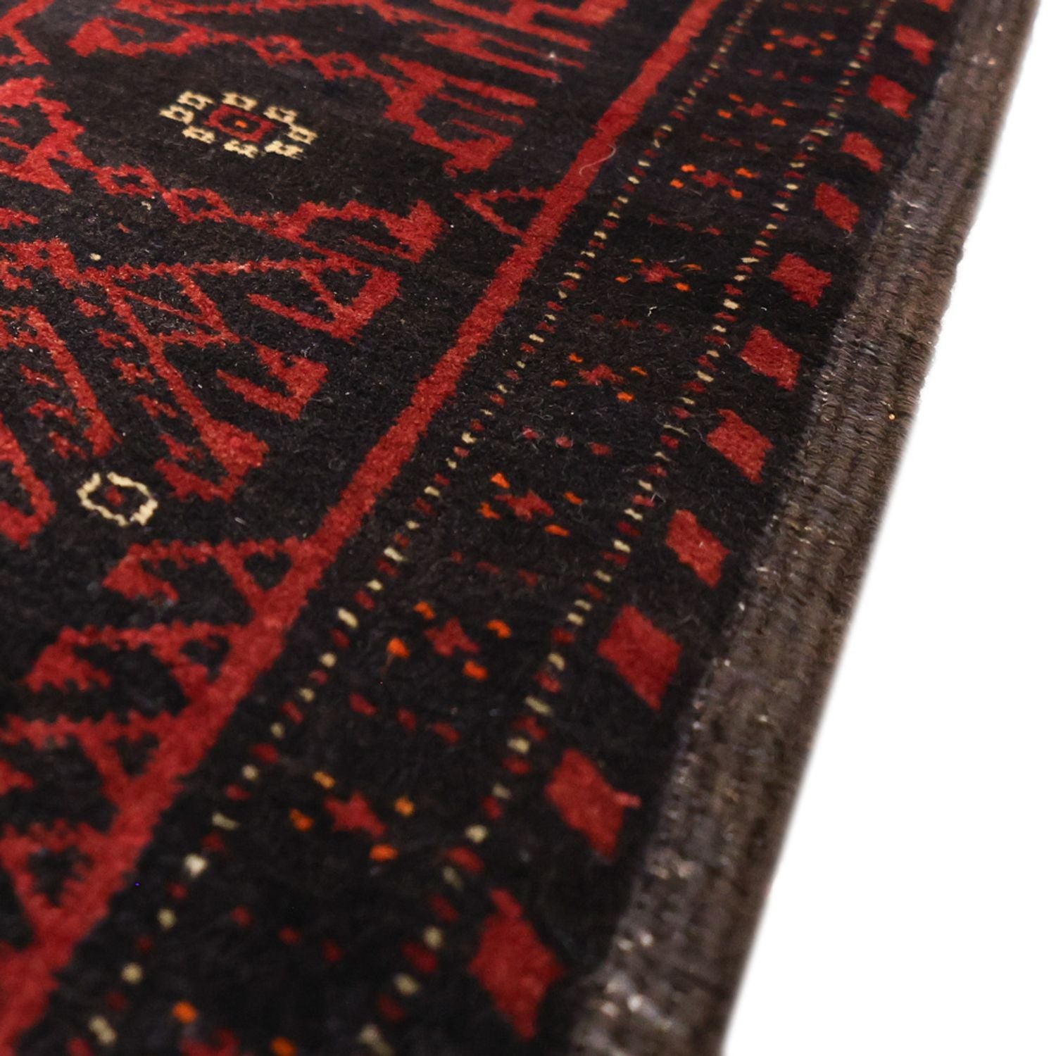 Alfombra de pasillo Alfombra Belutsch - 193 x 104 cm - rojo oscuro