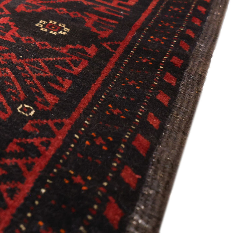 Alfombra de pasillo Alfombra Belutsch - 193 x 104 cm - rojo oscuro