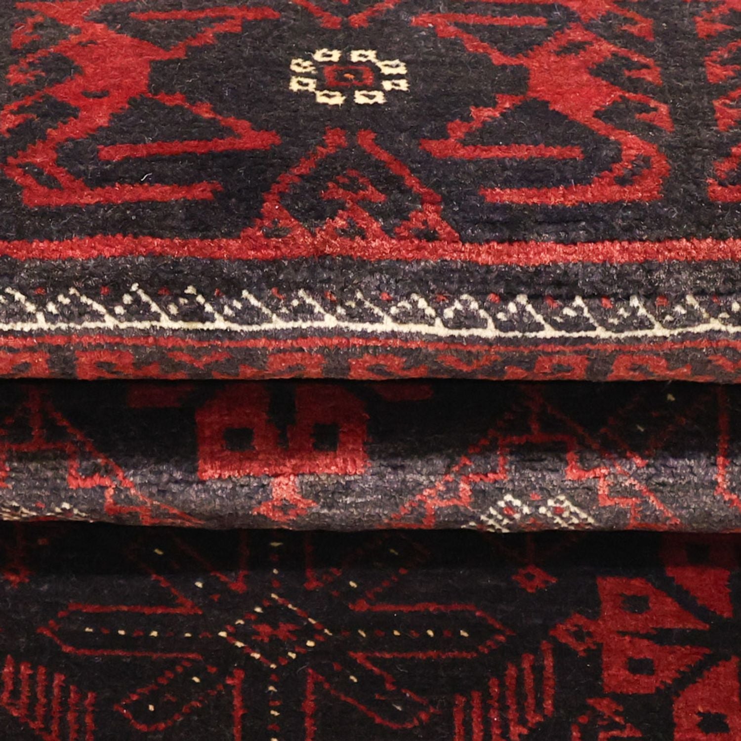 Alfombra de pasillo Alfombra Belutsch - 193 x 104 cm - rojo oscuro