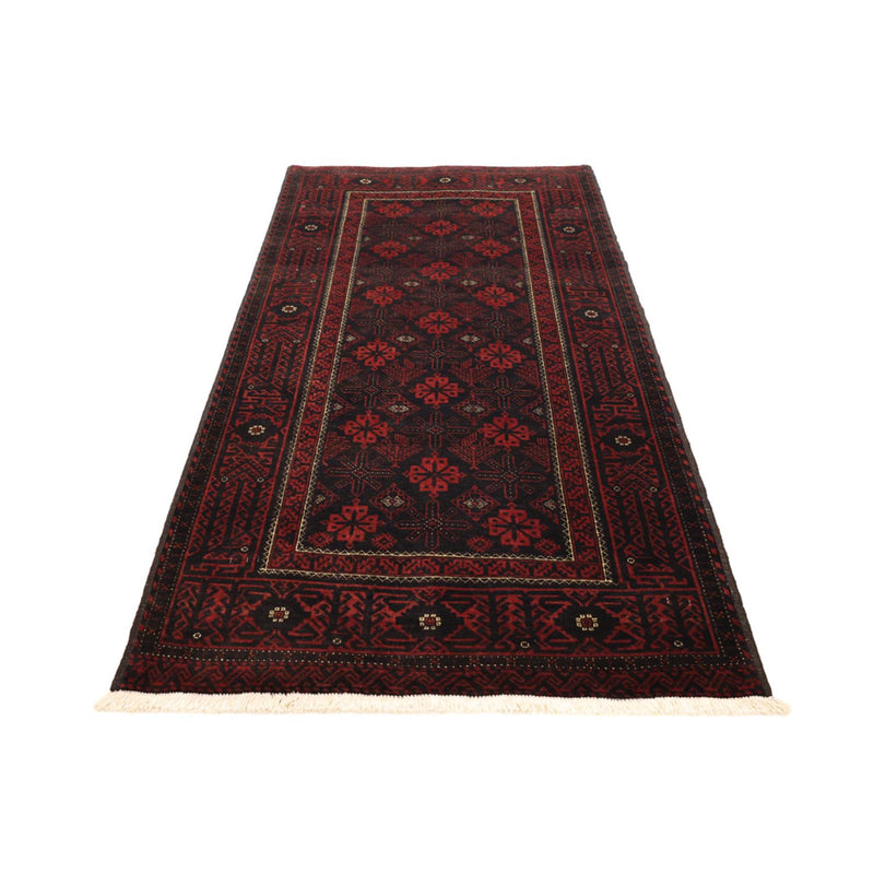Alfombra de pasillo Alfombra Belutsch - 193 x 104 cm - rojo oscuro