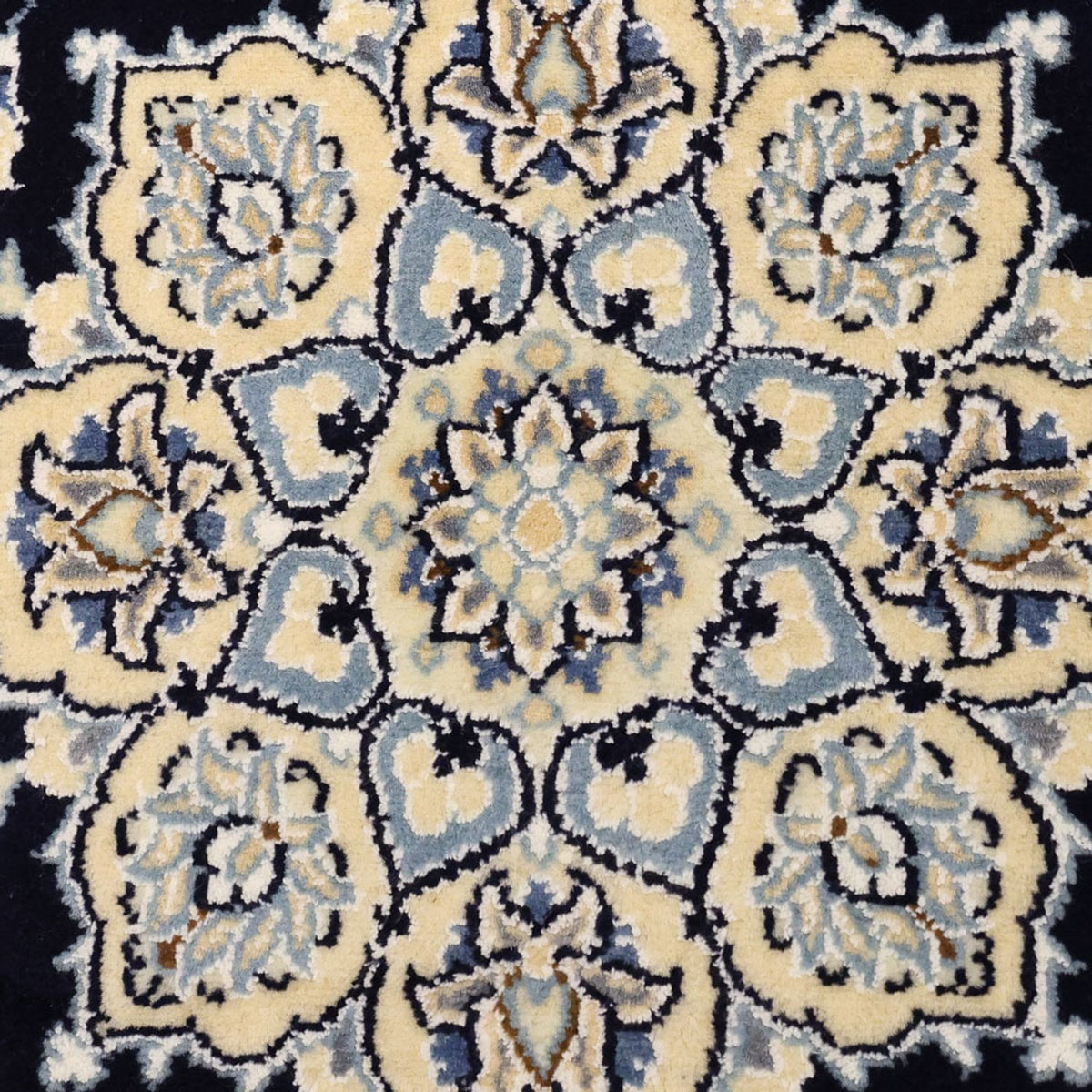 Alfombra Persa - Nain - Real - Real - 136 x 89 cm - azul oscuro