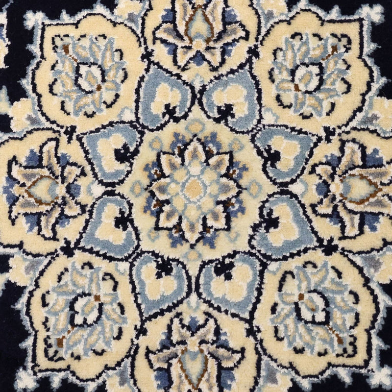 Alfombra Persa - Nain - Real - Real - 136 x 89 cm - azul oscuro