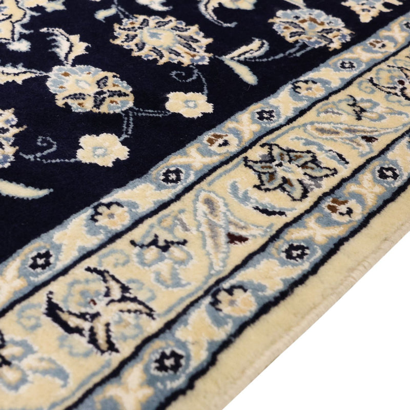 Alfombra Persa - Nain - Real - Real - 136 x 89 cm - azul oscuro