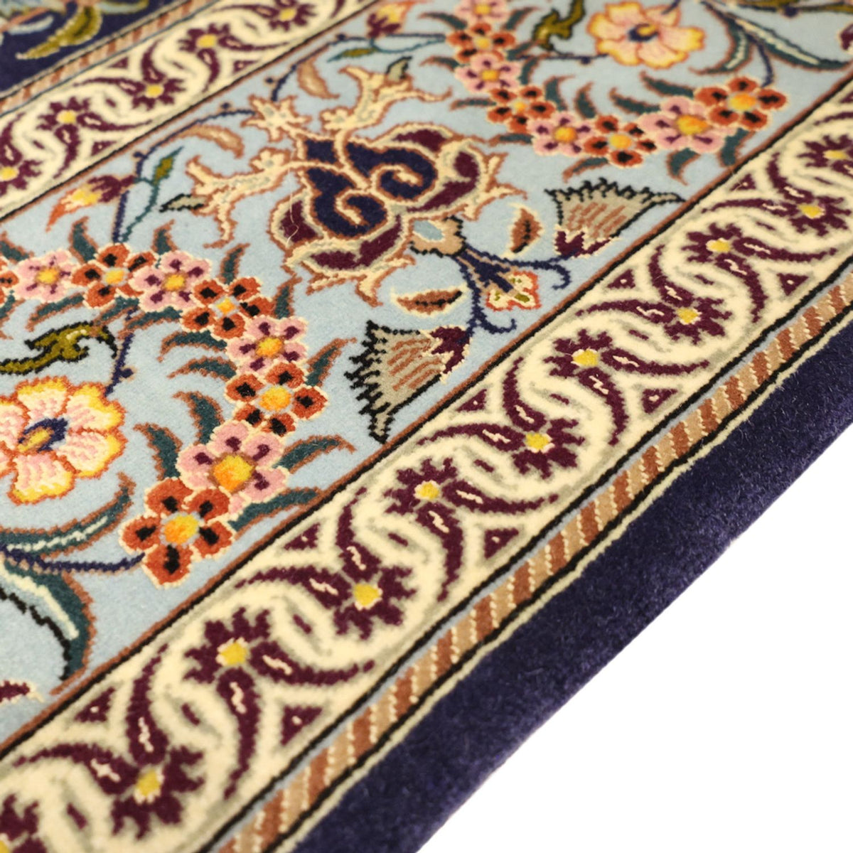 Alfombra Persa - Isfahan - Prima - Urdimbre de seda - 170 x 112 cm - beige oscuro