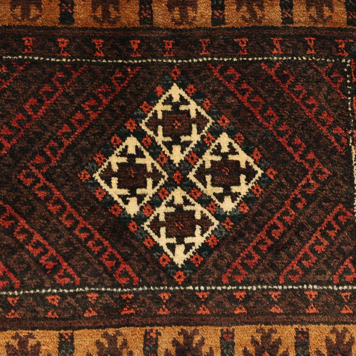 Alfombra de pasillo Alfombra Belutsch - 230 x 120 cm - marrón