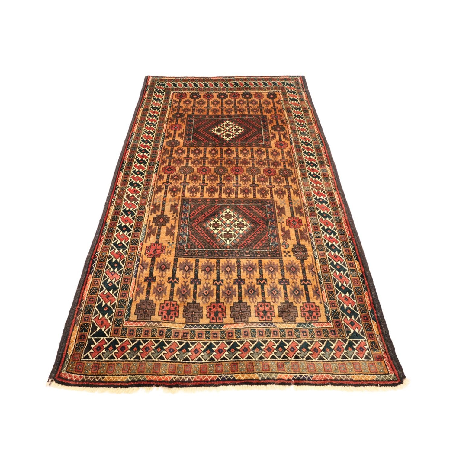 Alfombra de pasillo Alfombra Belutsch - 230 x 120 cm - marrón