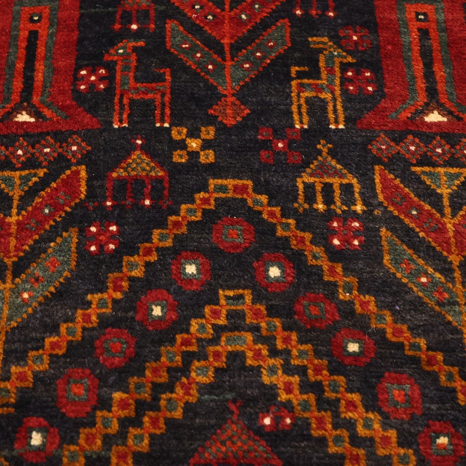 Alfombra de pasillo Alfombra Belutsch - 293 x 108 cm - rojo oscuro