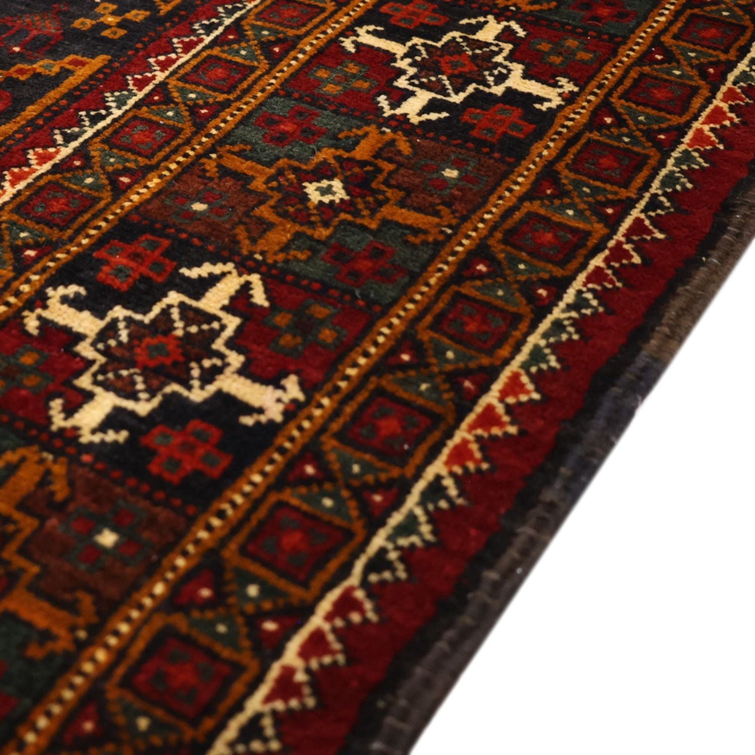 Alfombra de pasillo Alfombra Belutsch - 293 x 108 cm - rojo oscuro