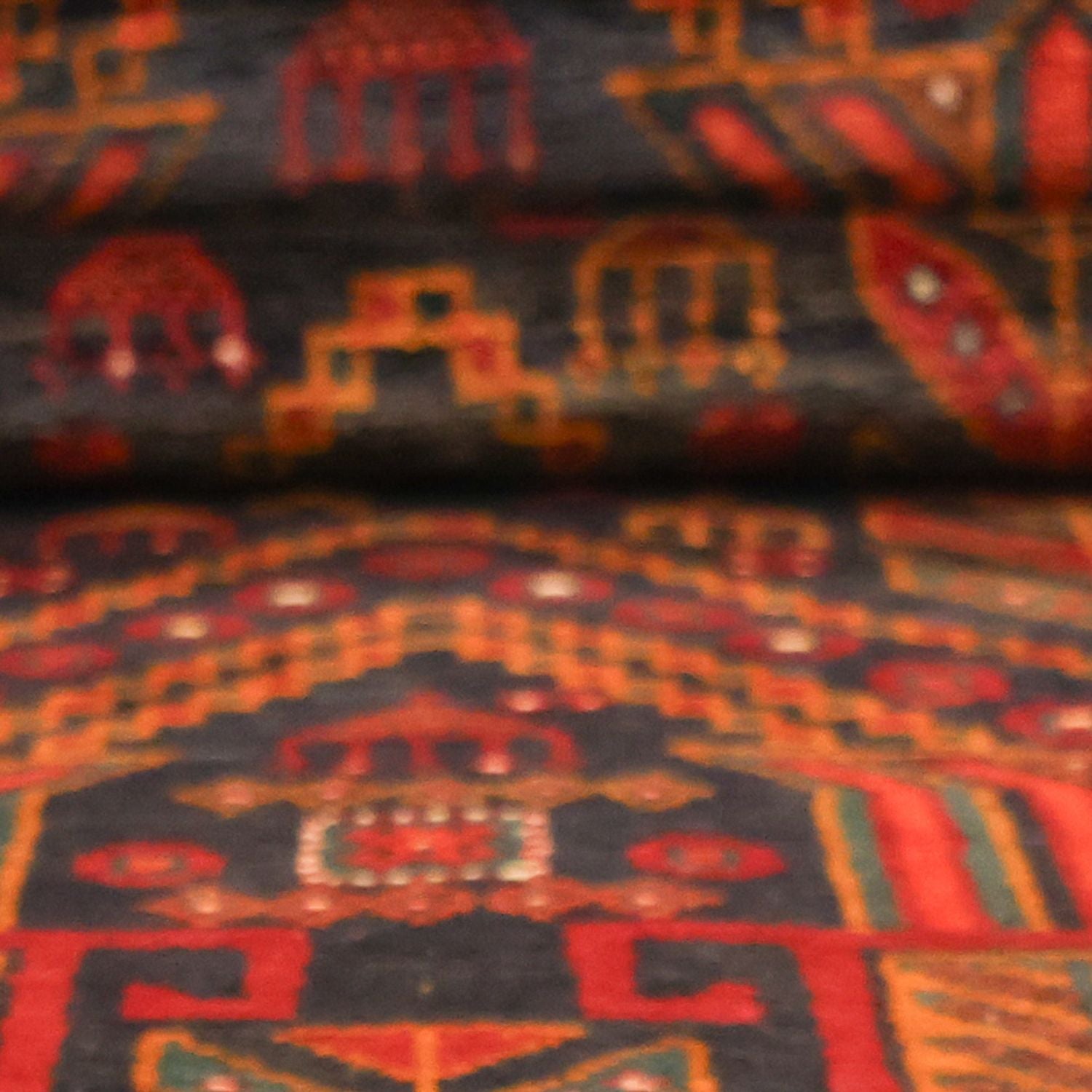 Alfombra de pasillo Alfombra Belutsch - 293 x 108 cm - rojo oscuro
