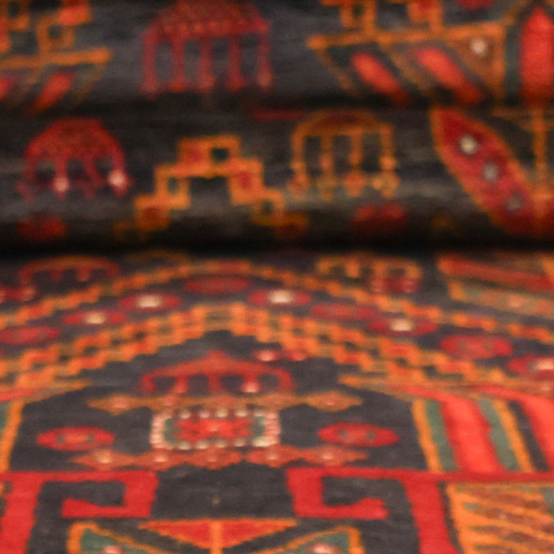 Alfombra de pasillo Alfombra Belutsch - 293 x 108 cm - rojo oscuro