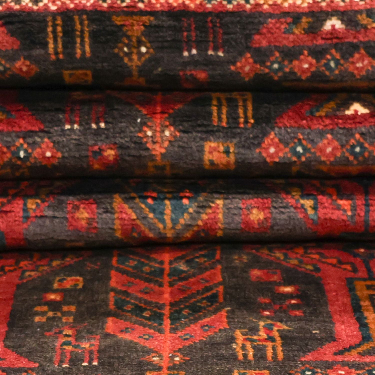 Alfombra de pasillo Alfombra Belutsch - 292 x 103 cm - rojo oscuro