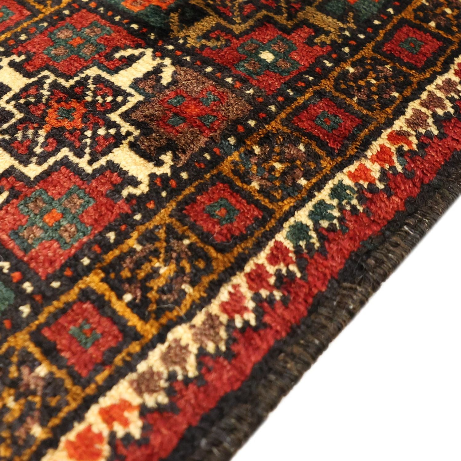 Alfombra de pasillo Alfombra Belutsch - 297 x 107 cm - rojo oscuro