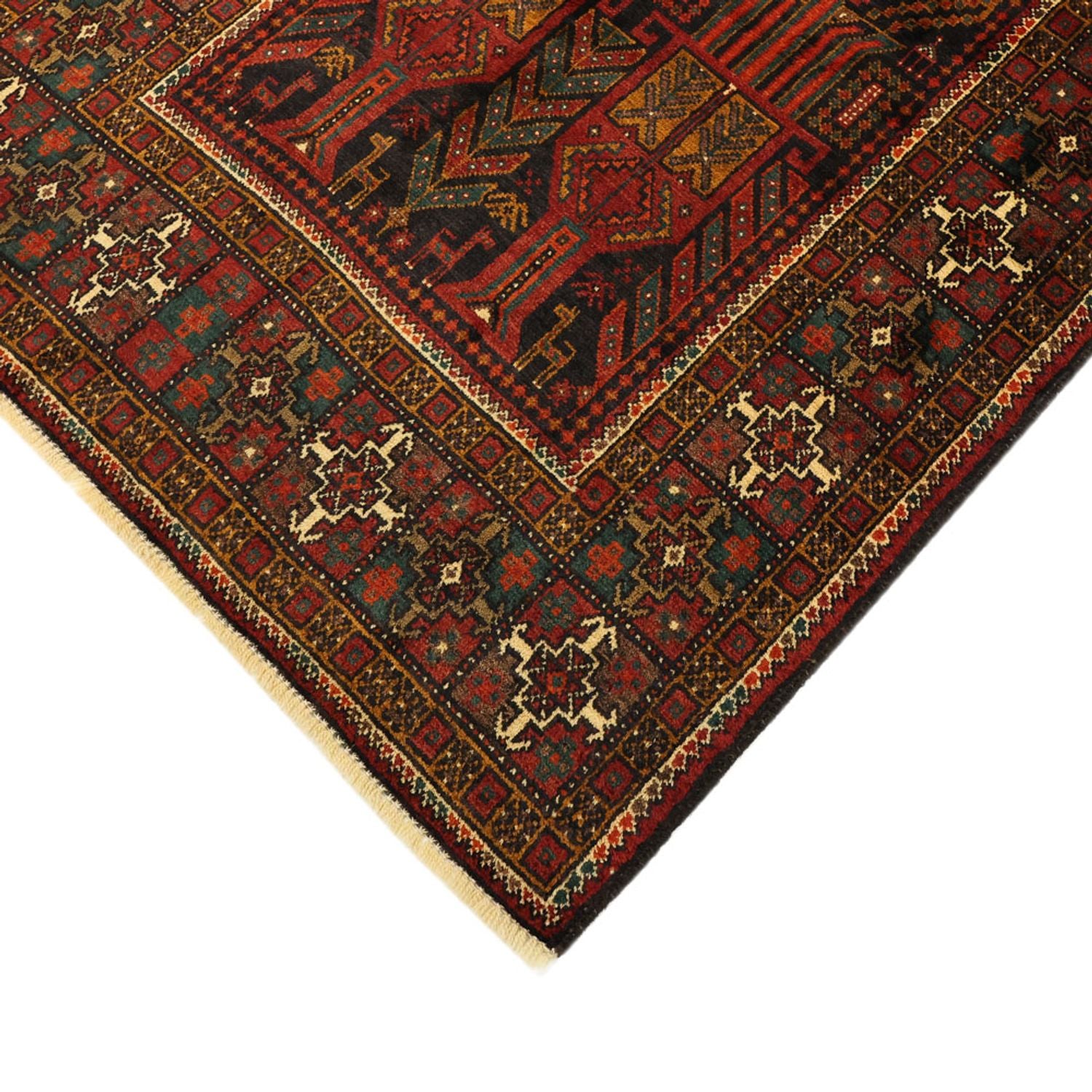 Alfombra de pasillo Alfombra Belutsch - 297 x 107 cm - rojo oscuro