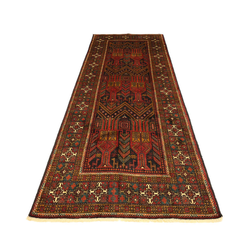 Alfombra de pasillo Alfombra Belutsch - 297 x 107 cm - rojo oscuro