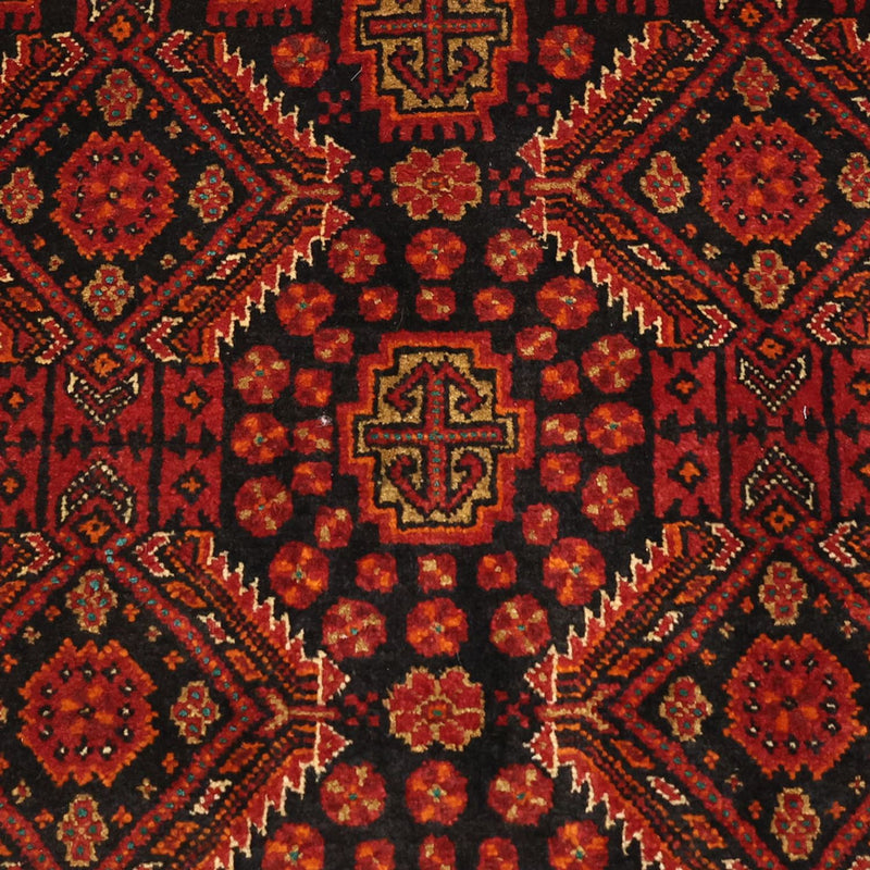 Alfombra de pasillo Alfombra Belutsch - 223 x 115 cm - rojo oscuro