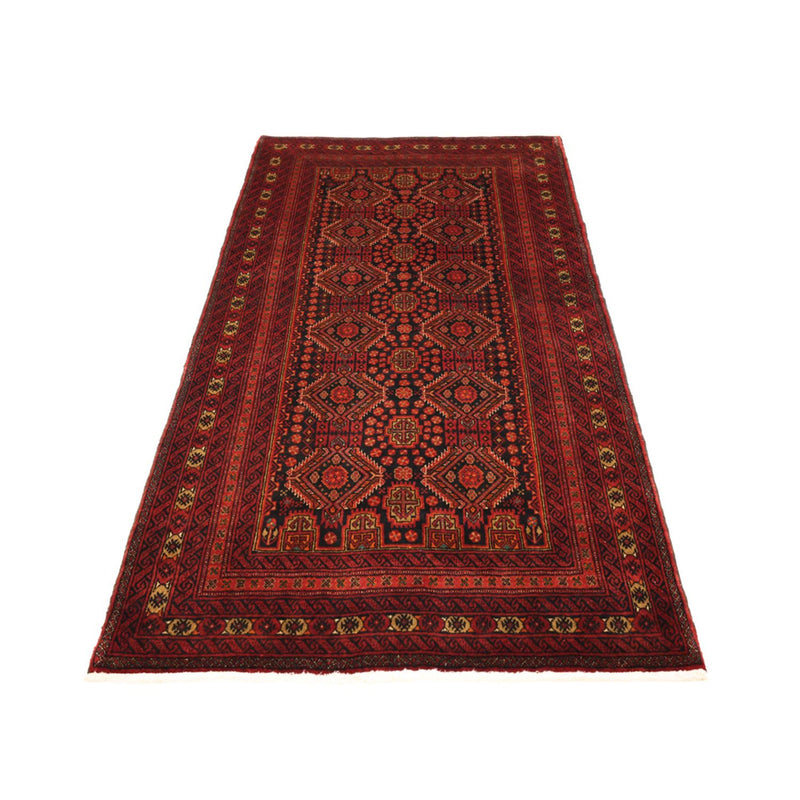 Alfombra de pasillo Alfombra Belutsch - 223 x 115 cm - rojo oscuro