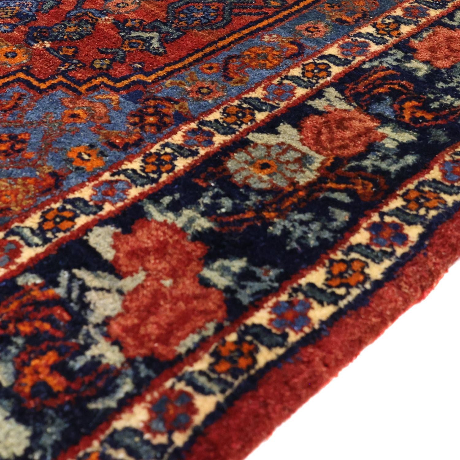 Alfombra persa - Bidjar - 257 x 143 cm - rojo oscuro